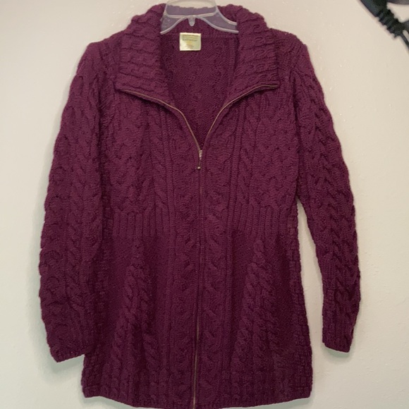 Kilronan Women’s Sweater Merino Wool Zip-Front Sweater Cardigan - Picture 5 of 15